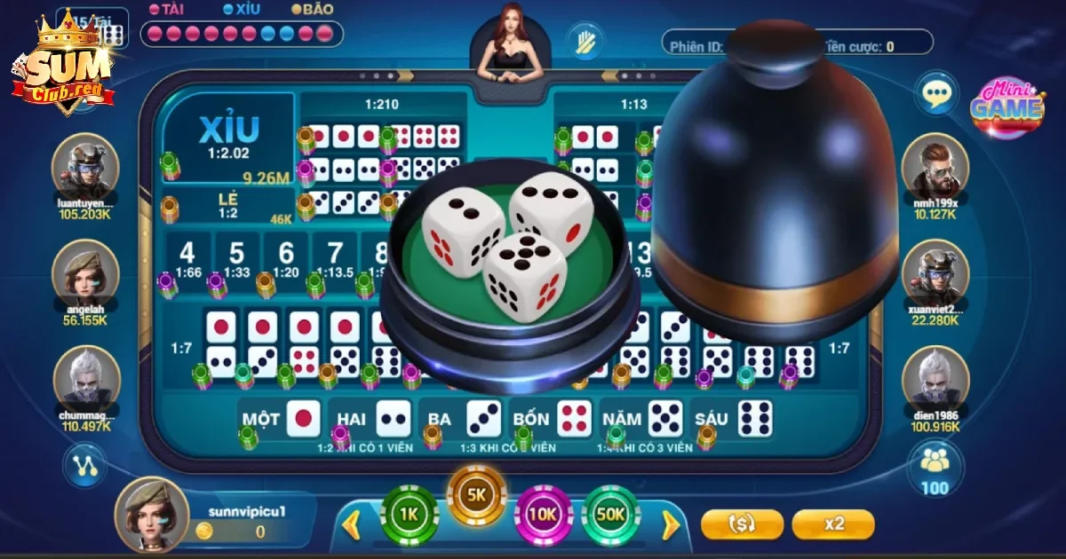 Cách chơi tài xỉu SUMCLUB dễ thắng lớn