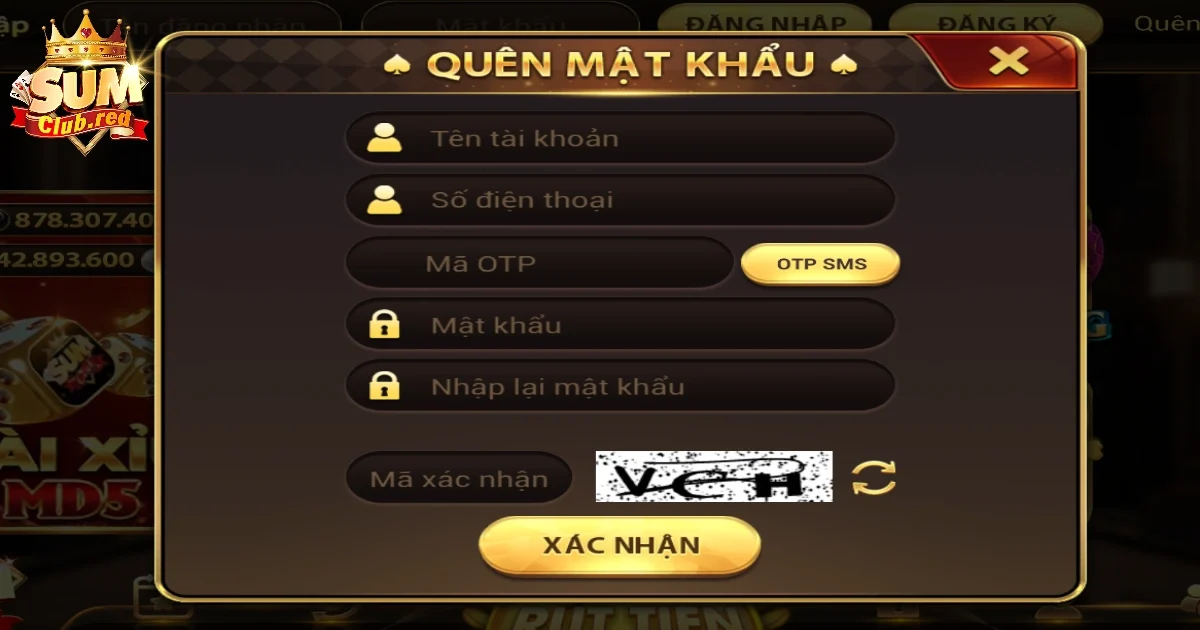 Hướng dẫn cách lấy lại mật khẩu SUMCLUB bằng địa chỉ Email